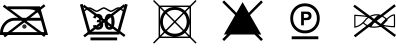 Tkaná poťahová látka - velvet Meda - symboly údržby